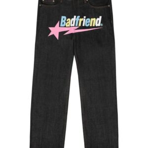 Badfriend Star Denim Jeans – Multi Pink
