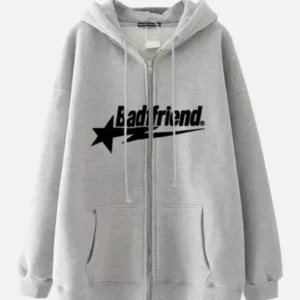 Bad-Friend-Zip-Hoodie-Grey-2